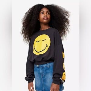 H&M Smiley Oversized Lightweight Sweatshirt